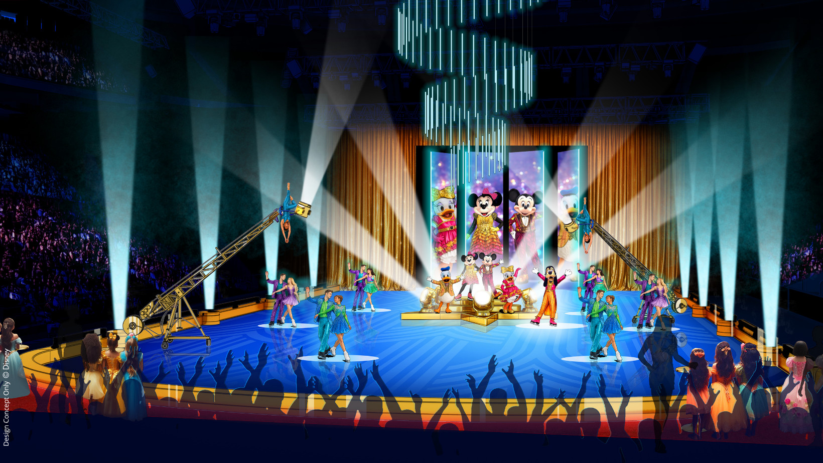 Disney on Ice Spotlight Magic 2026 at Kia Center Orlando — Mickey, Minnie, and Disney characters on ice